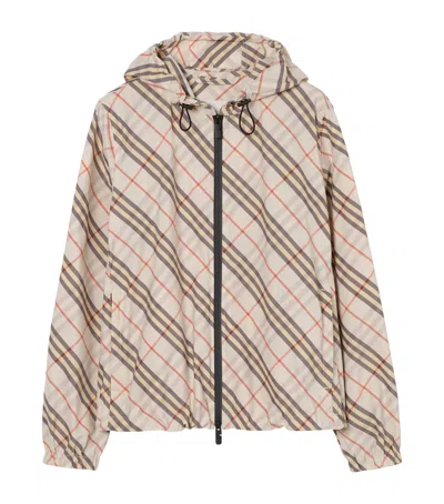Burberry Check Salcombe Jacket In Beige