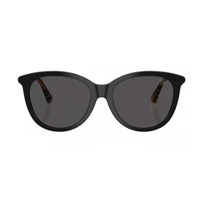 Burberry Check Sand Phantos Ladies Sunglasses Be4455f 416187 55 In Black