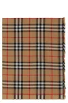 Burberry Plaid Pattern Fringed Edge Scarf