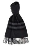 Burberry Check Fringe Detail Rectangular Scarf