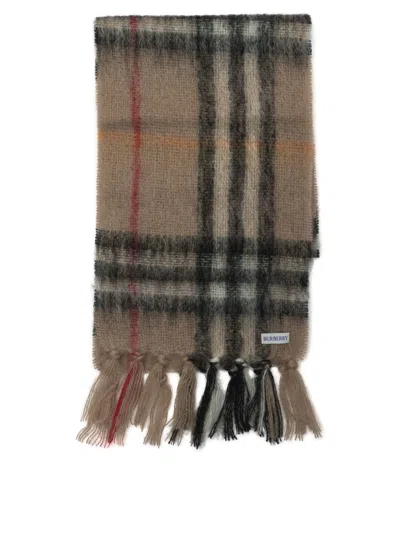 Burberry Check Scarves Beige In Brown