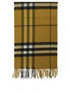 Burberry Check Scarves Yellow In Brown