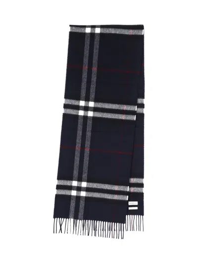 Burberry Check Scarf In Black