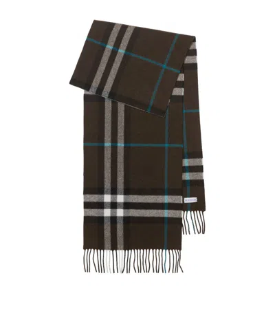 Burberry Check Scarf In Brown