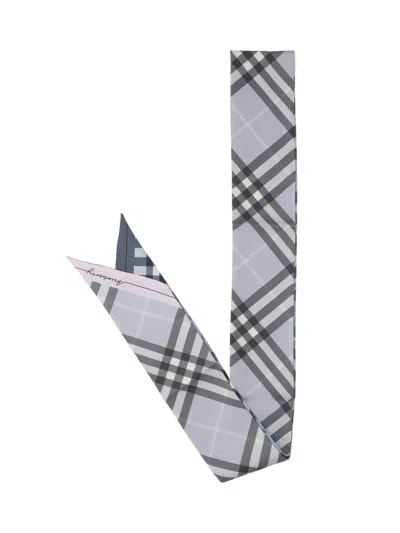 Burberry 'check' Scarf In Gray