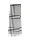 Burberry Check Scarf In Gray