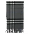 Burberry Check Scarves Grey In Gray