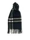 Burberry Cashmere Scarf With Classic Check Pattern In Black