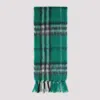 Burberry Grey Check Mohair Scarf In Brown