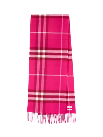 Burberry Check Scarf In Pink