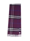 Burberry Check Scarf In Purple