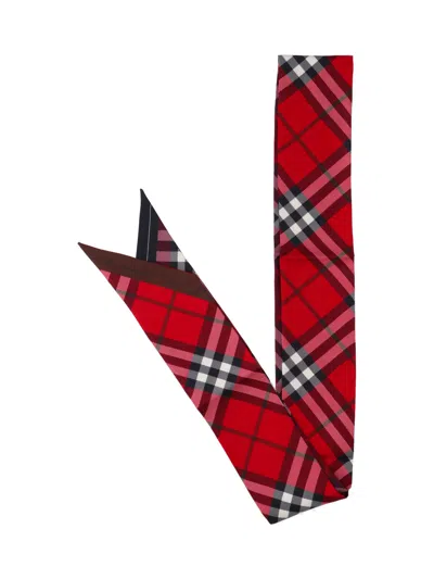 Burberry 'check' Scarf In Red