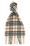 Burberry Check Scarf In Neutral