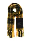 Burberry Check Scarf In Yellow