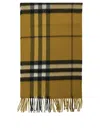 Burberry Check Scarves Yellow In Brown