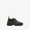 Burberry Checkered Pattern Chunky Sole Sneakers In Heath