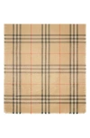Burberry Check Shimmer Wool Scarf In Brown
