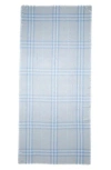 Burberry Check Shimmer Wool Scarf In Blue