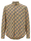 Burberry Cotton Check Shirt With Button-down Collar