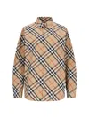 Burberry Women's Check Print Cotton Shirt In Brown