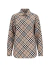 Burberry Check Pattern Wool Blend Shirt