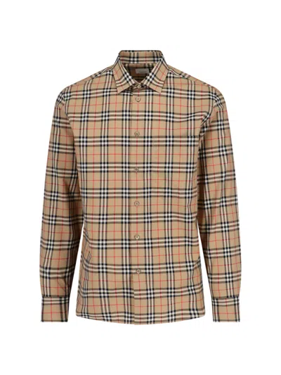 Burberry Simson Vintage Check-pattern Cotton Shirt In Multi