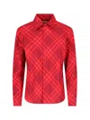 Burberry Plaid Long Sleeves Top In Red