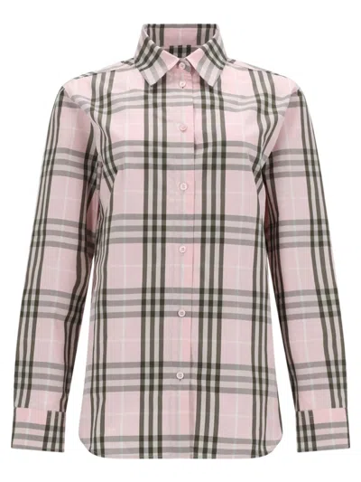 Burberry "check" Shirt In Pink