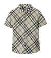 Burberry Kids' Vintage Check-pattern Cotton Shirt In Lichen