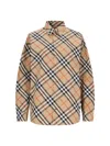 Burberry Women's Check Print Cotton Shirt In Brown