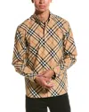 Burberry Classic Check Wool Flannel Shirt For Men In Beige