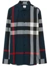 Burberry Long Sleeve Summerton Shirt In Blue