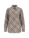 Burberry Check Pattern Wool Blend Shirt