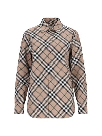 BURBERRY BURBERRY "CHECK" SHIRT – BROWN
