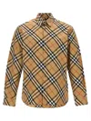 Burberry Button-down Collar Checked Pattern Shirt In Brown