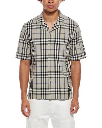 Burberry Check Shirt In Brown
