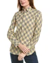 Burberry Ered Shirt With Button-down In Green