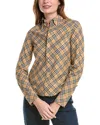 Burberry Button-down Shirt With Check Pattern In Brown
