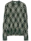 Burberry Check Pullover In Green