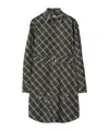 Burberry Check Shirt Dress In Black