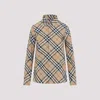Burberry Check Pattern Wool Blend Shirt Women In Neutral