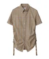 Burberry Slim-fit Check Cotton Shirt In Nude