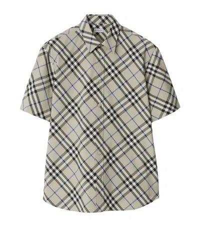 Burberry Check Short-sleeve Shirt In Neutrals