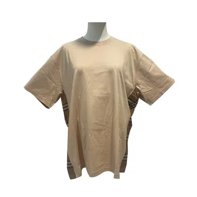 Burberry Check Short-sleeved T-shirt In Nude