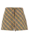 Burberry Check Bermuda And Short Multicolor
