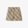 Burberry Vintage Check-print Shorts In Alabaster