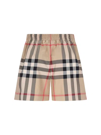 Burberry Check Shorts In Default Title