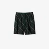 Burberry Check-print Drawstring Swim Shorts In Jungle