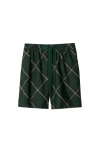 Burberry Check-print Drawstring Swim Shorts In Jungle