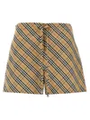 Burberry Check Bermuda And Short Multicolor In Multicolor